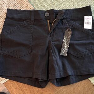 UNIONBAY Black High-Waist Utility Shorts